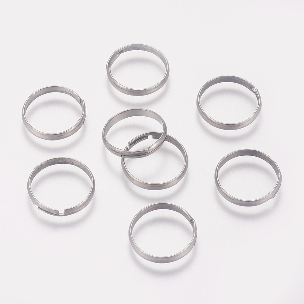 Ring Set Adjustable - 50pcs Tarnish Resistant 316 Surgical Stainless