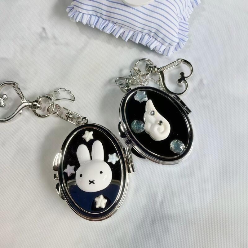 Women'S Vanity Accessories - Kawaii Miffy Metal Mirror Keychain Y2K