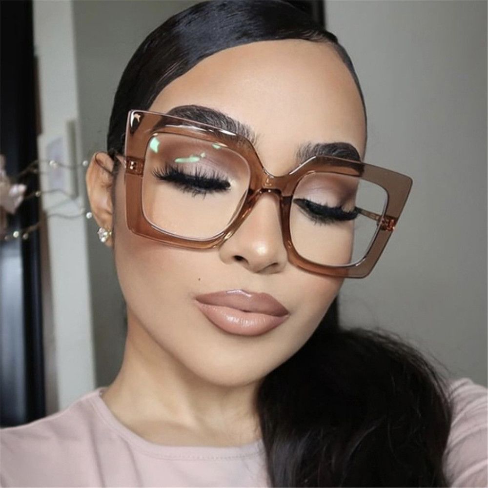 Sunglasses Oversized Square - New Fashion Square Eyeglasses Optical Anti-blue