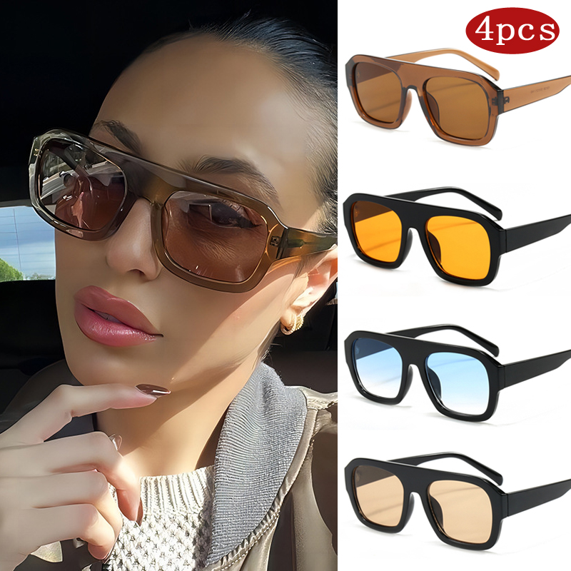 Car Sunglasses 1/4pcs Trendy O - огляд і ціна Sunglasses Oversized Square