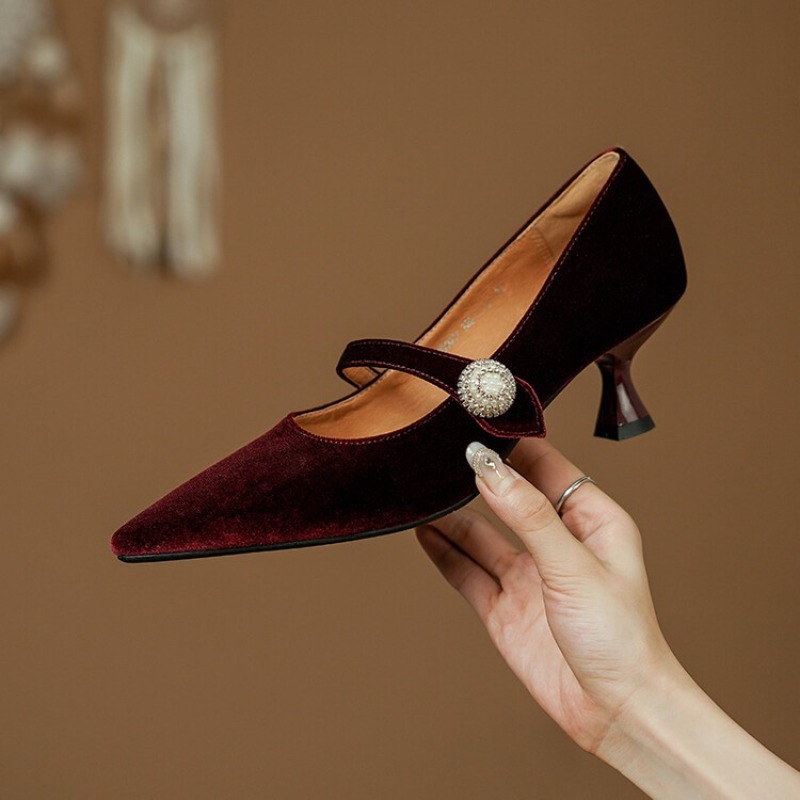 Wine Red Pointed Toe Mary Jane - огляд і ціна Women'S Shoes And Accessories