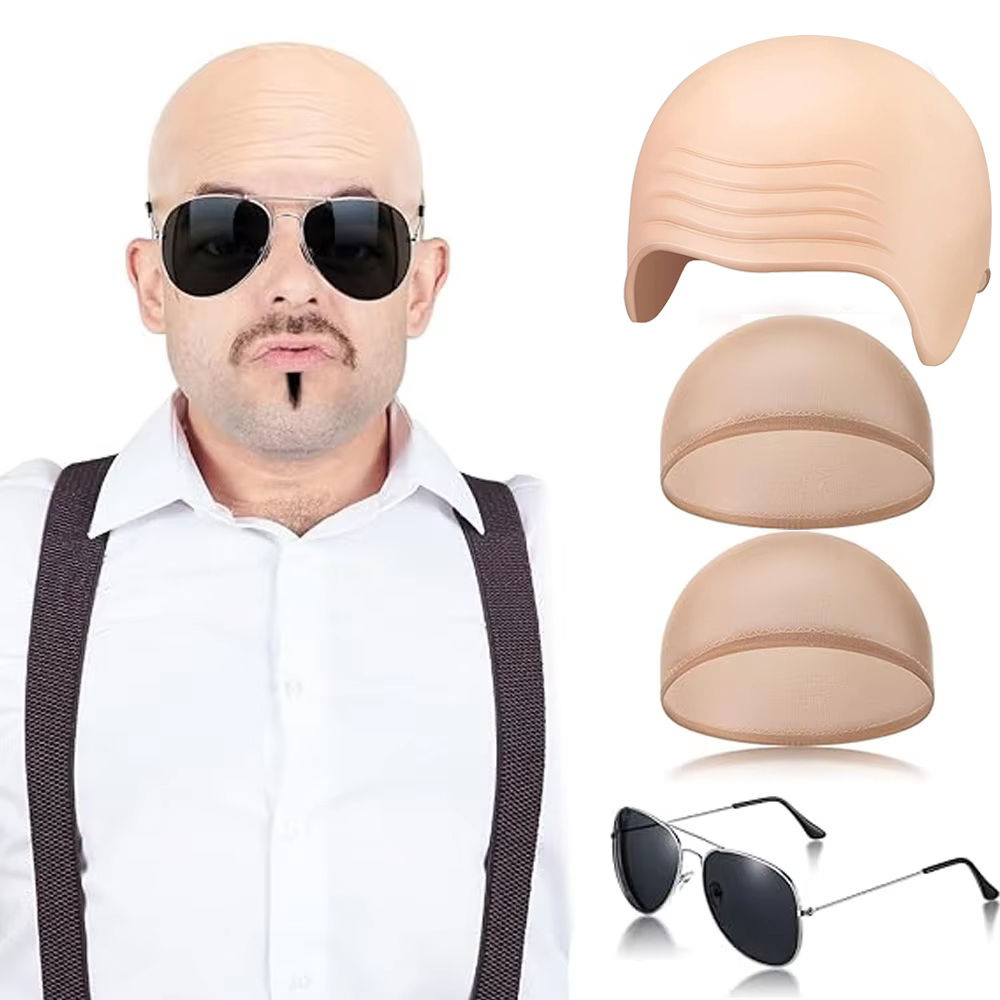 4 Pcs Bald Caps Set Makeup Bal - огляд і ціна Women Accessories Combo