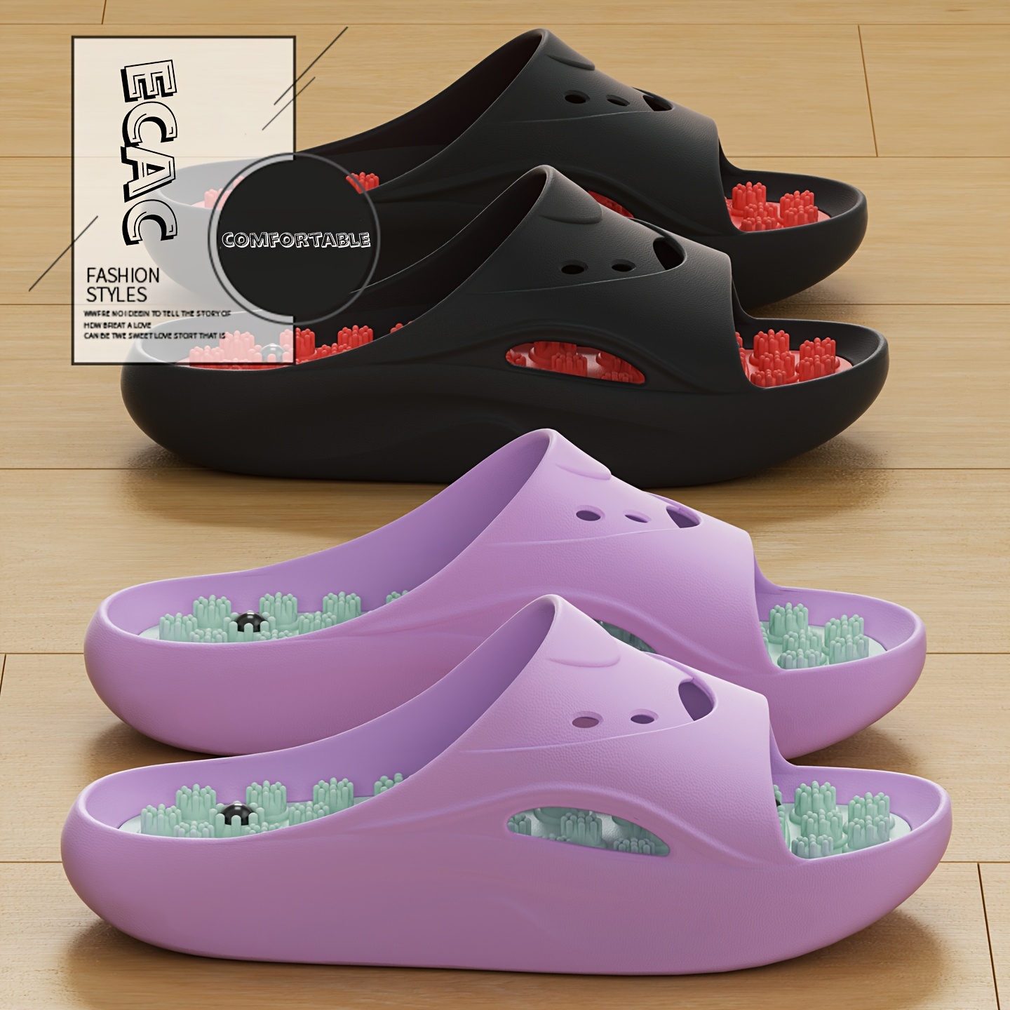 Women Men EVA Massage Slippers - огляд і ціна Women'S Shoes And Accessories
