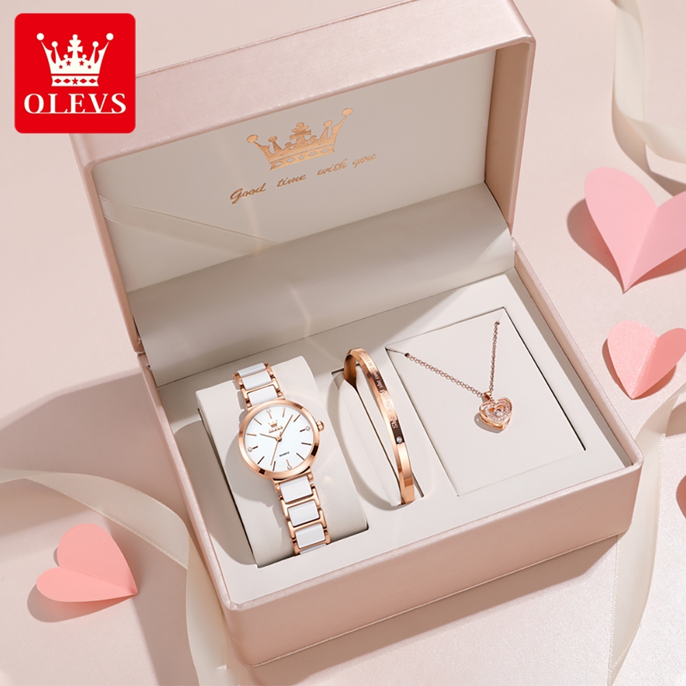 OLEVS Women Watch 5877 Luxury  - огляд і ціна Women Accessories Gift Box
