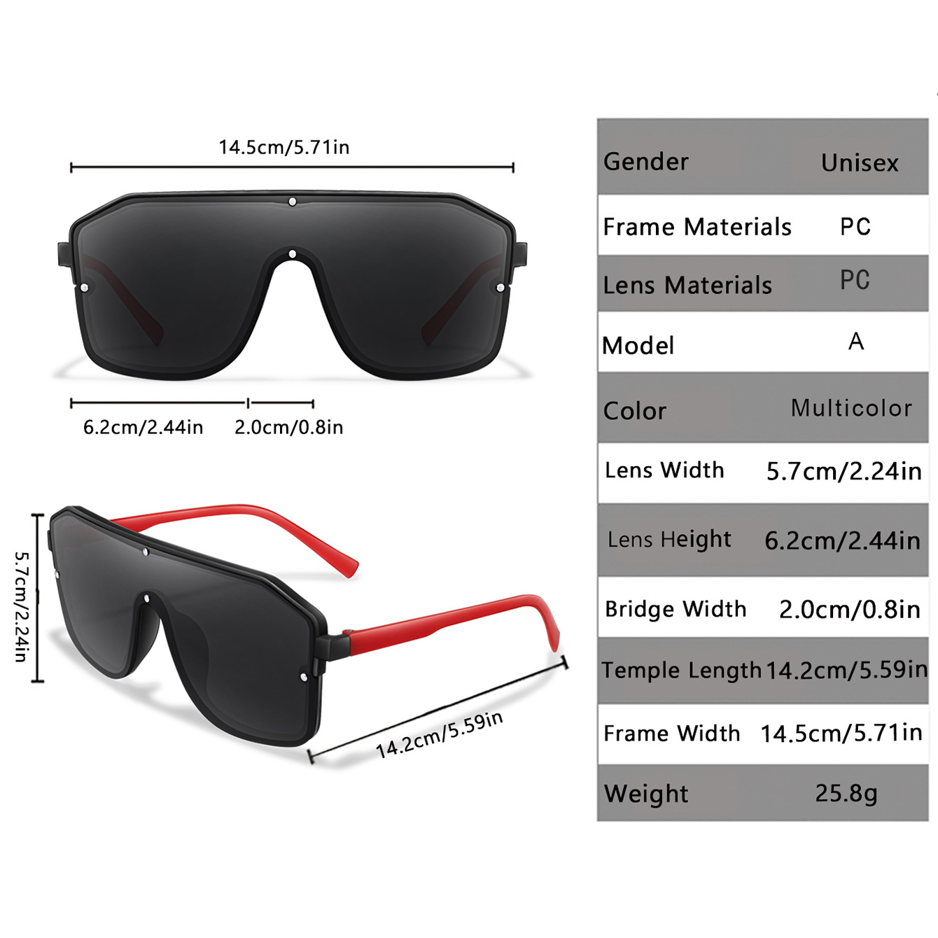 New Brand Square Big Frame Sun - огляд і ціна Sunglasses Oversized Square