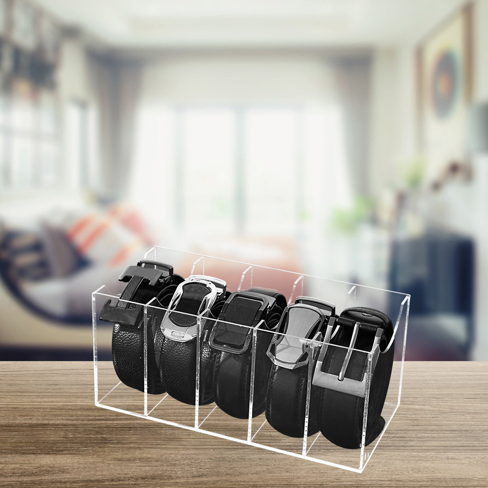 5-Slot Clear Acrylic Belt Orga - огляд і ціна Women Accessories Drawer