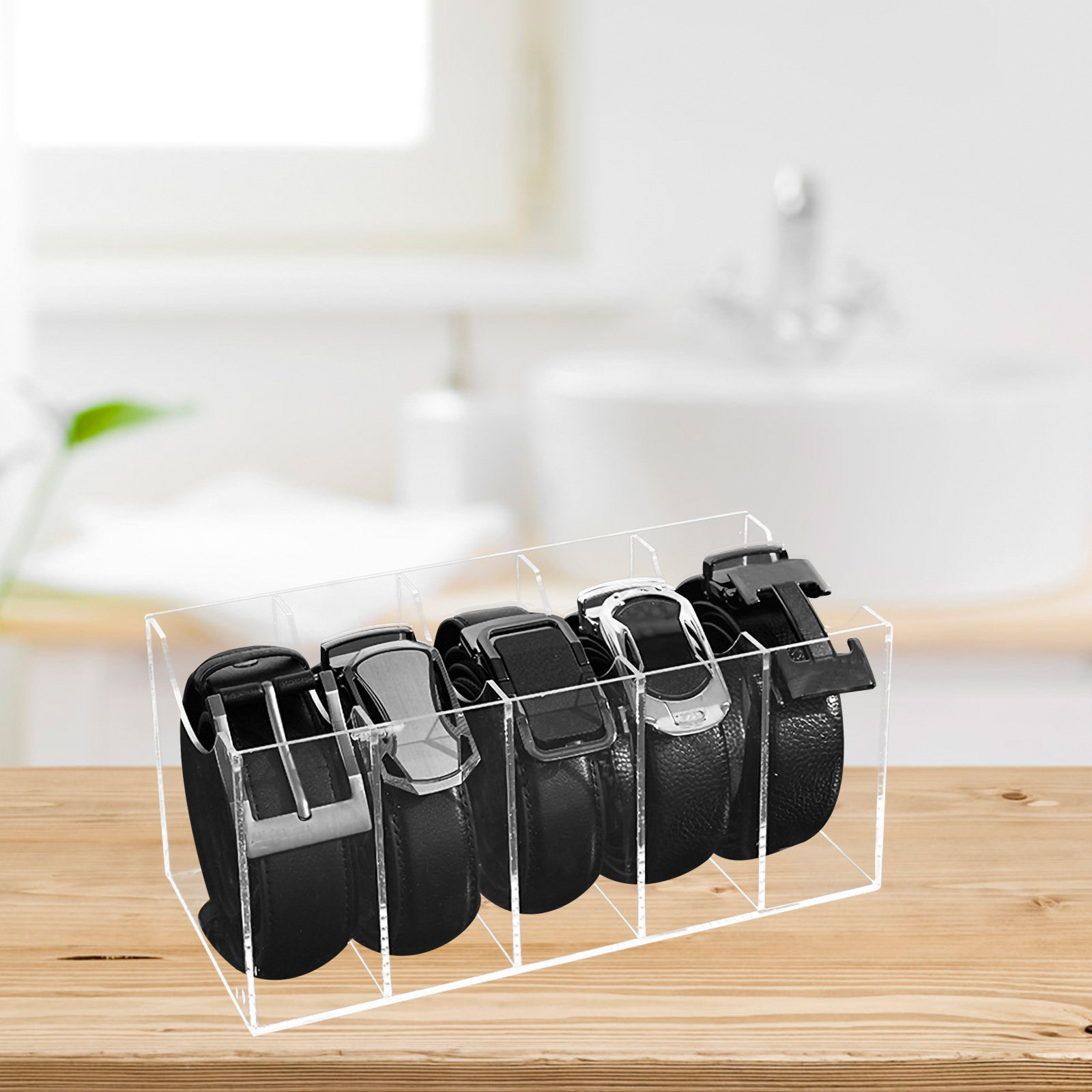 5-Slot Clear Acrylic Belt Orga - огляд і ціна Women Accessories Drawer