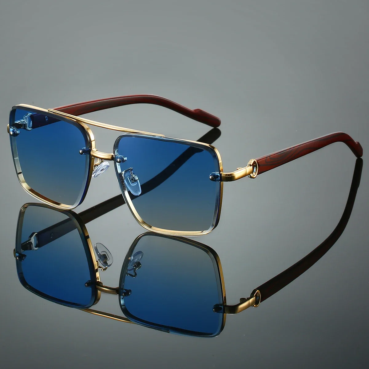 Fashion Retro Square Metal Sun - огляд і ціна Sunglasses Oversized Square