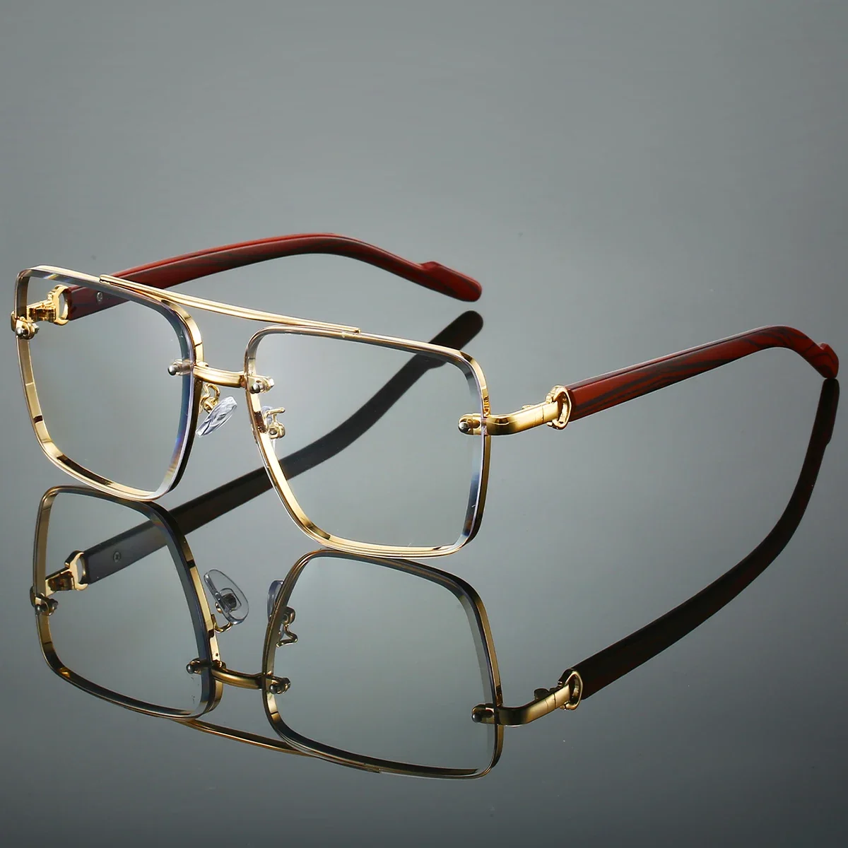 Fashion Retro Square Metal Sun - огляд і ціна Sunglasses Oversized Square