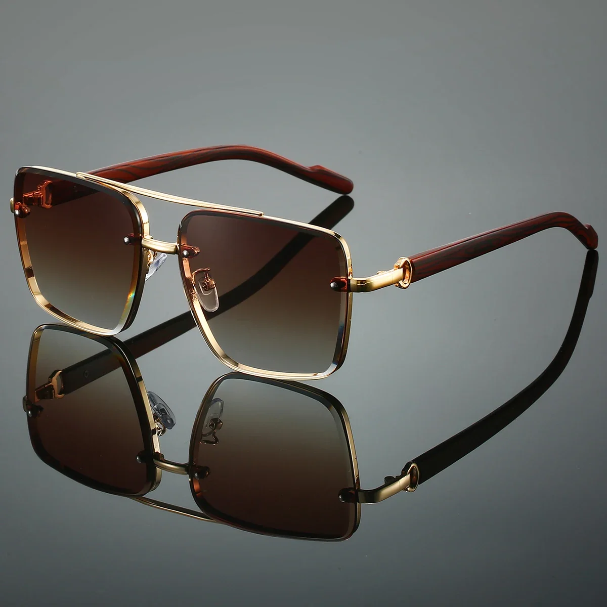 Fashion Retro Square Metal Sun - огляд і ціна Sunglasses Oversized Square