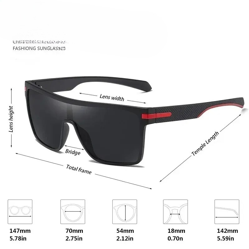 Fashion Polarized Sunglasses F - огляд і ціна Sunglasses Oversized Square