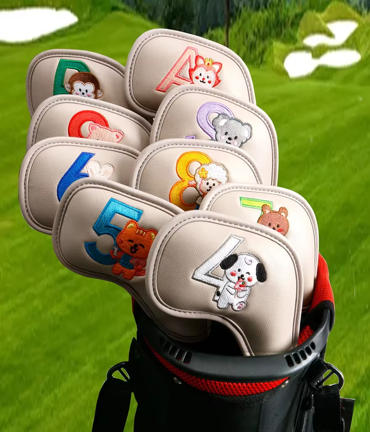 9Pcs Cute Cartoon Animal Golf  - огляд і ціна Women'S Golf Accessories