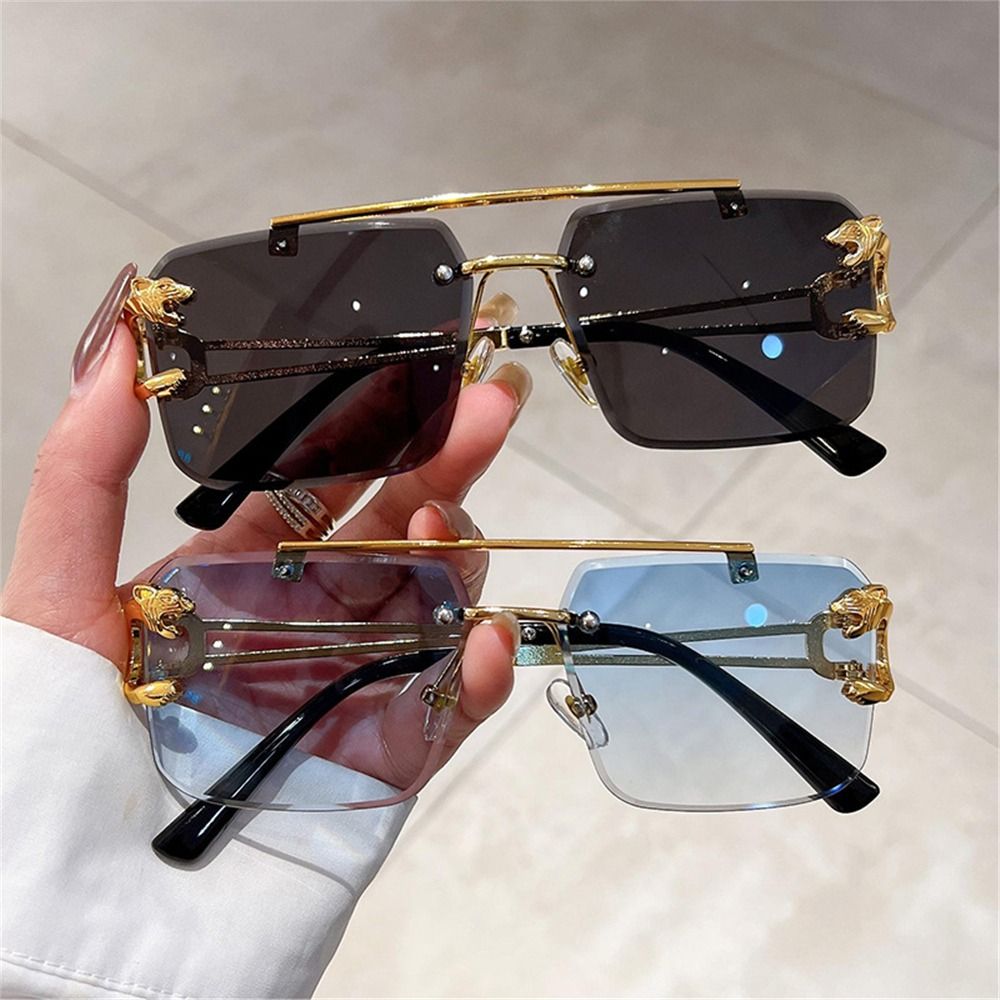 Trendy Double Bridge Rimless S - огляд і ціна Sunglasses Oversized Square