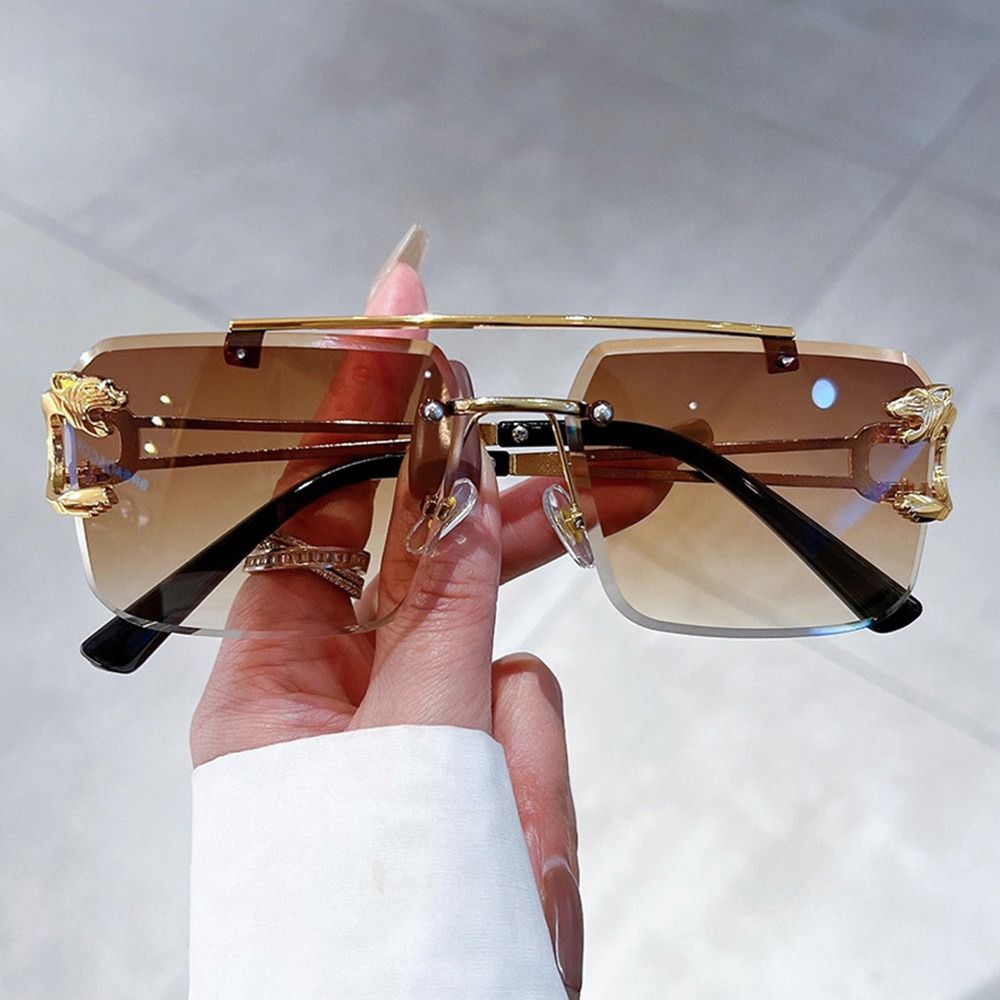Trendy Double Bridge Rimless S - огляд і ціна Sunglasses Oversized Square