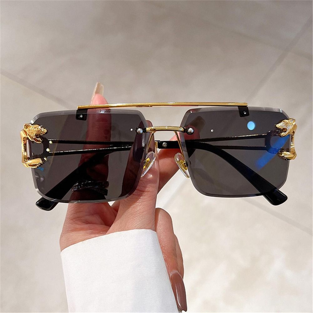 Trendy Double Bridge Rimless S - огляд і ціна Sunglasses Oversized Square